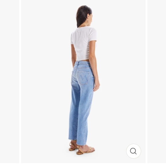 MOTHER THE SCRAPPER ANKLE IN CAMERA OBSCURA HI RISE BUTTON FLY STRETCH DENIM - Picture 3 of 12